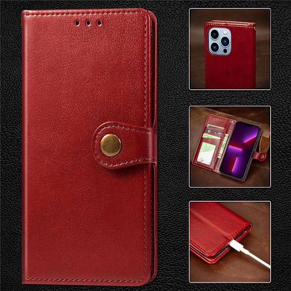 Etui til iPhone 15 Pro Max rød Flip business