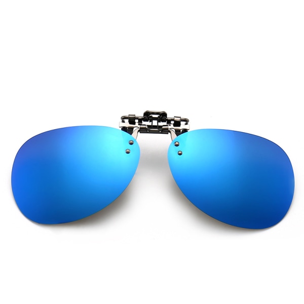 Aviator Solglasögon Polariserad klämma Metallklämma Solglasögon Förare Körning Solglasögon Färgbyte Night Vision Goggles Ice Blue Mercury