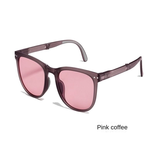 Solglasögon Solglasögon Kvinnligt mode modehandlare Solglasögon Folding glasses pink light coffee