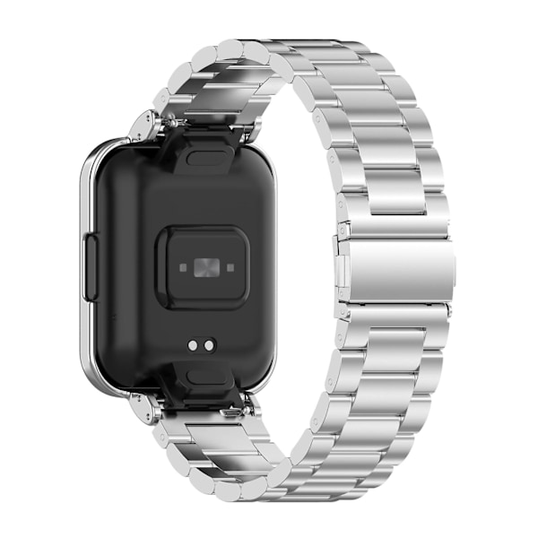 Silverfärgat metallarmband med klockram kompatibelt med Xiaomi Redmi Watch2 Lite International Version