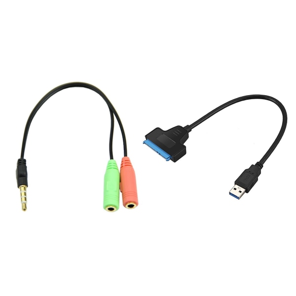 Ny omvandlarkabel USB 3.0 Port Sata Iii Ssd / Hdd 2.5 tum, svart / A