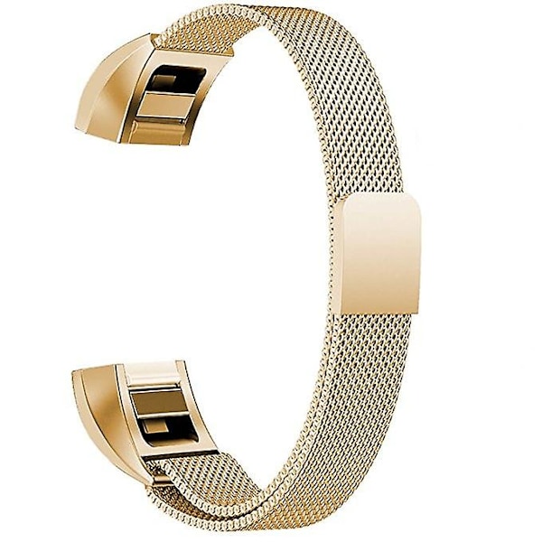 Guld Guld Magnetiskt Armband i Rostfritt Stål kompatibelt med Fitbit Alta, 130-170mm