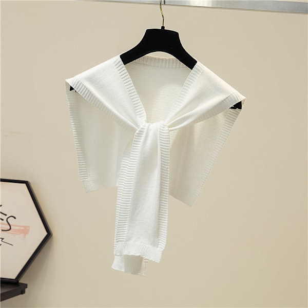 Dame falsk krage Avtakbar halv Ren farge Allsidig La White Average size