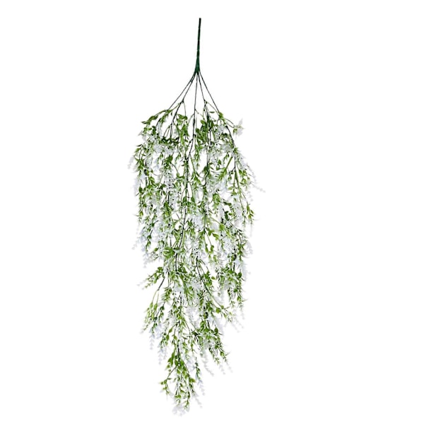 Simulerad Vegetativ Konstgjord Hängande Lavendel Väggmonterad Rotting Ormbunke Murgröna Scen Heminredning Ornament White Green
