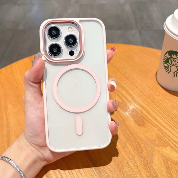 Kotelo iPhone 13 Pro Magnetic Light Pink -puhelimelle
