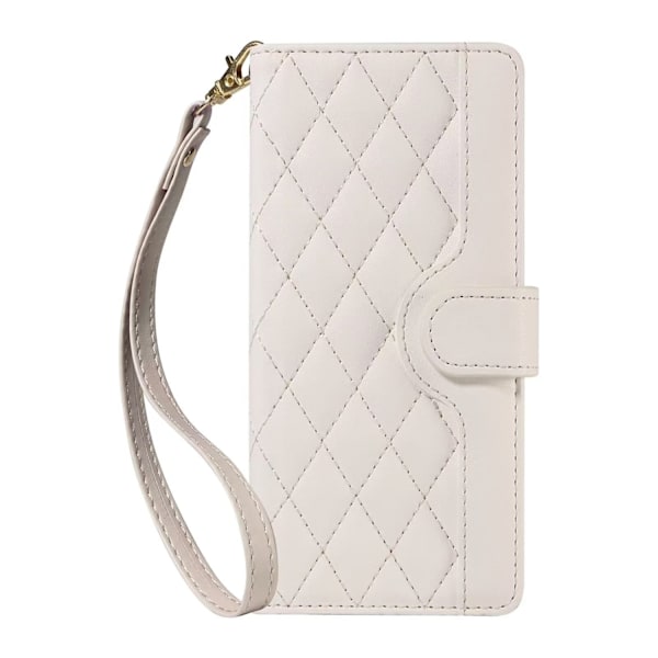 Fodral för iPhone 16 Plus Vit Mode ins Plånbok med Korthållare Crossbody