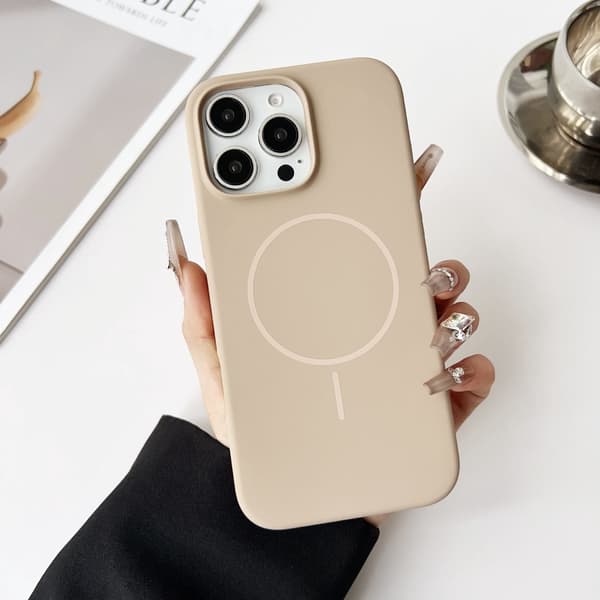 Etui til iPhone 16 Pro Magnetisk Silikon Khaki Noz29189