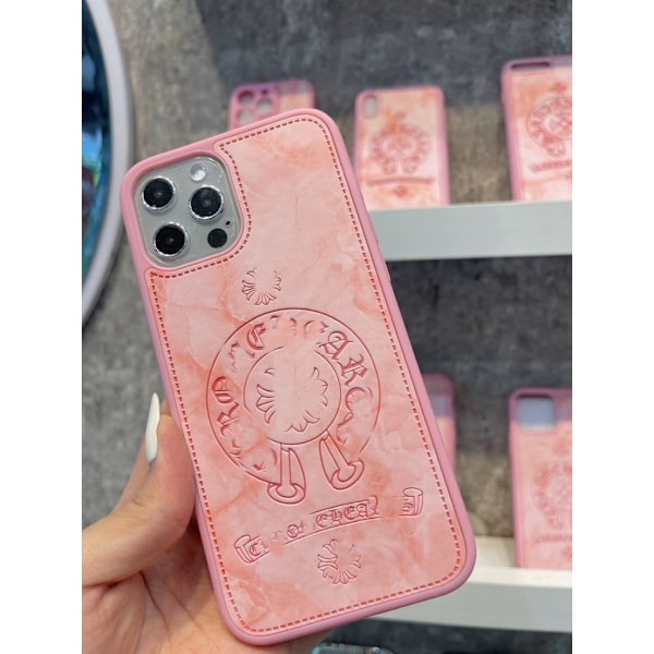 Etui til iPhone 15 Pro Max Retro Rosa Chrome Hearts Tigerhode PU-Lær