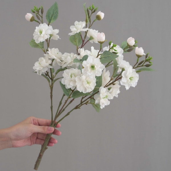 Simulerade Blommor 5 Grenar Stor Bukett Rosor