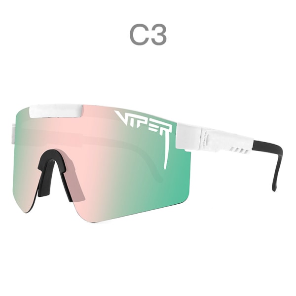 Cykelsolglasögon Färgglada solskydd galvanisering Real Film Polarized Solglasögon Sportglasögon C03
