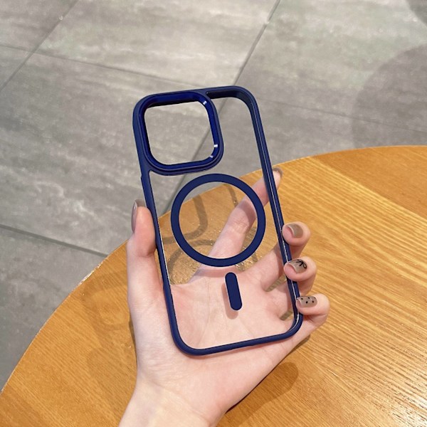 Etui til iPhone 14 Plus/15 Plus Magnetisk Marineblå