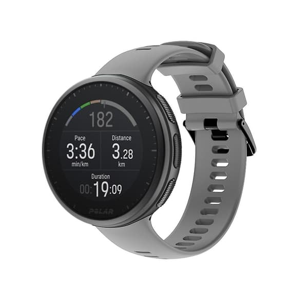 Grått grått silikonarmband kompatibelt med Polar Vantage V2