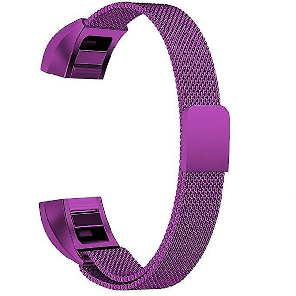 Lila Lila Magnetiskt armband i rostfritt stål kompatibelt med Fitbit Alta, 130-170mm