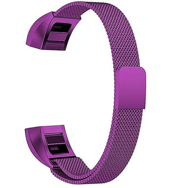 Lilla Lilla Rustfrit Stål Magnetisk Armbåndsrem kompatibel med Fitbit Alta, 130-170mm