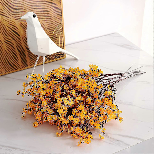 Keltaiset harsokukka tekokukat irtotavarana, 20 cm Gypsophila hääkukat, tekoharsokukka kimppu Orang