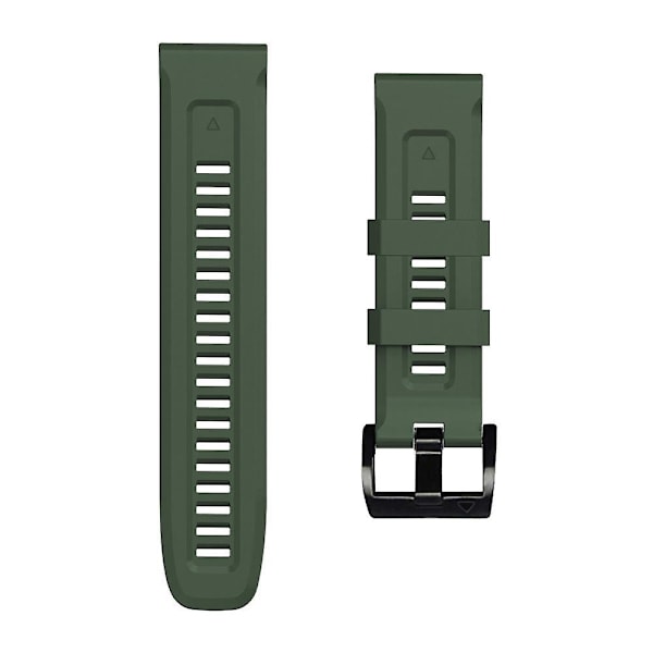 Armygrønn Silikonklokkereim kompatibel med Garmin Fenix 7x / 6x / 5x 26mm