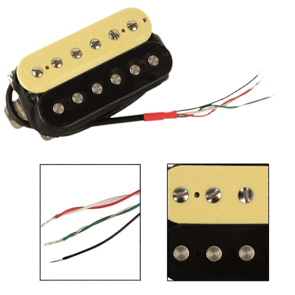 2x Elektrisk Guitar Humbucker Pickups Hals Alnico V Pickup (zebra + Sort)