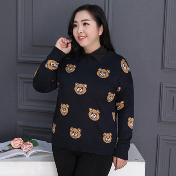 Dame falsk krage Vintergenser Hals Mote Skjortekrage D Black round neck 4XL