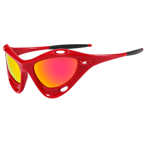 Färgglada Cykelsportsolglasögon Hot Girl Technology Sense Outdoor Solglasögon Glasögon Red Frame red mercury