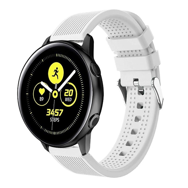 Vit Vit Silikon Armbandsur Klockarmband kompatibelt med Garmin Vivoactive 3
