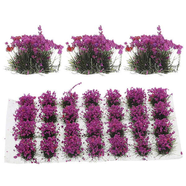 1 Låda DIY Miniatyr Blomsterkluster Falska Blommor Vegetationsgrupp för Järnväg Landskap