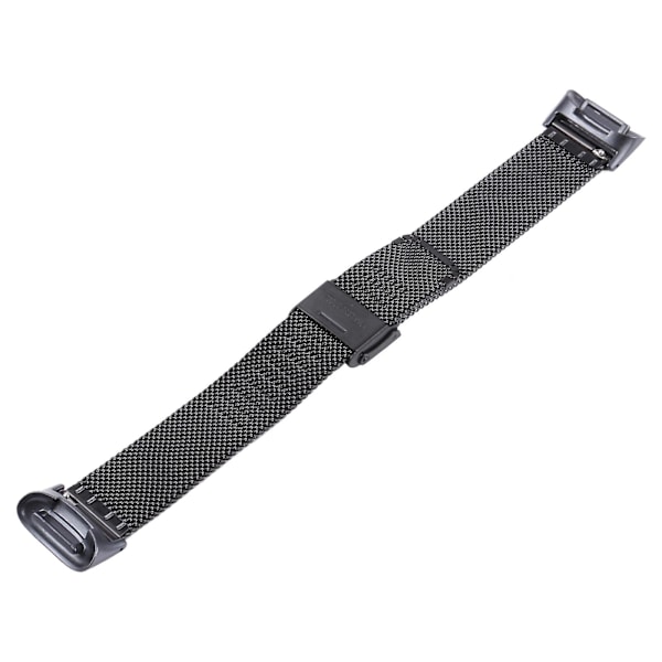Musta Milanon teräsranneke, yhteensopiva Fitbit Charge 5:n kanssa