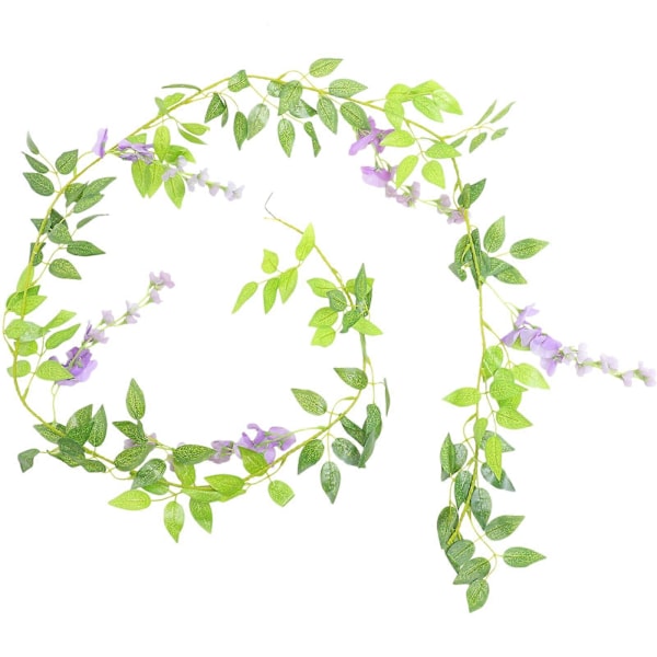 Kunstig Wisteria Ranke Falsk Wisteria Grønne Blade Wisteria Ranke Bryllupsfest Dekoration