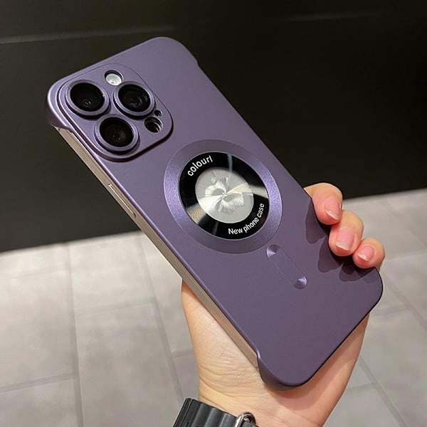 Etui til iPhone 14 Magnetisk Linsedetalj Slank Profil Lilla