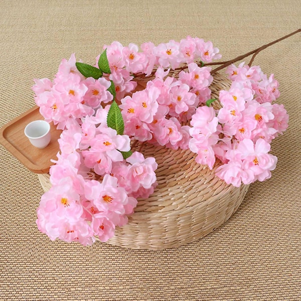 1 stk. Kunstig blomst med tre grene DIY Blomster Bordpynt Simuleringsplante Boligindretning