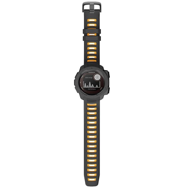 Sort Gul Sort Gul kompatibel med Garmin Instinct silikone urrem