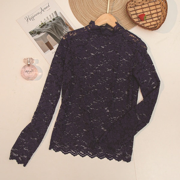 Naisten tekaulus irrotettava puolipoolokaulus Western Style S Dark Blue Average size