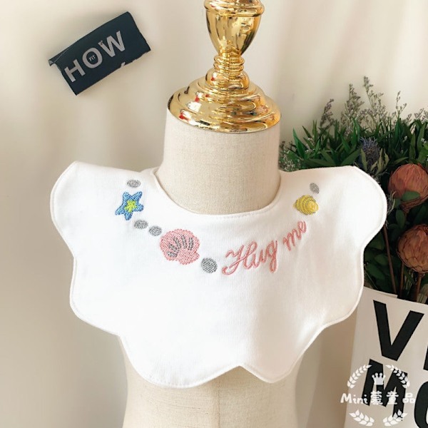 Dame falsk krave Ren Bomuld Savl Håndklæde Børne Hagesmæk Sød Ca Baby pure cotton bib-shell