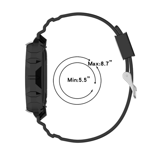 Sort Sort Silikone One Body Armor Urrem kompatibel med Fitbit Charge 4 kompatibel med Fitbit Charge 4