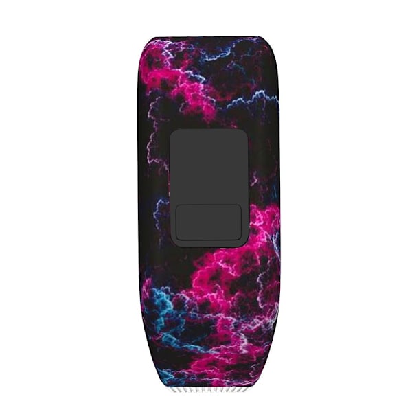Röd Röd Gul Blixt Silikonarmband kompatibelt med Garmin Vivofit Jr, Large