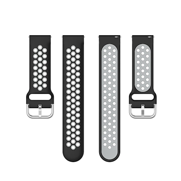 Svart Grå Svart Grå kompatibel med Huawei Watch 3 / 3 Pro Silikonarmband