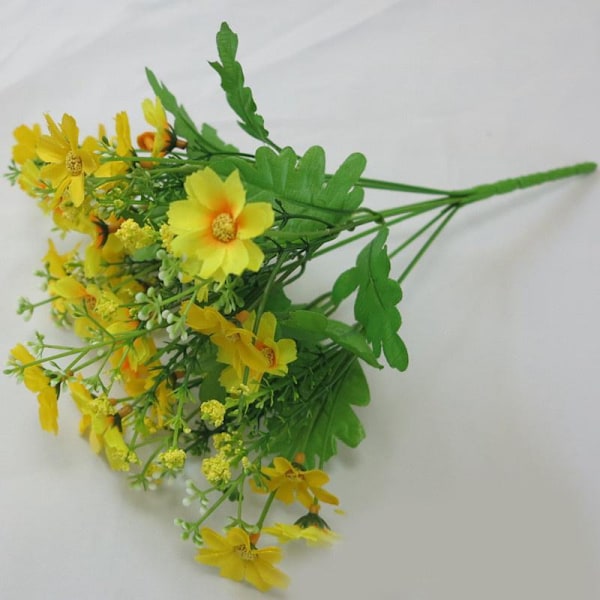 1 st Konstgjorda Blommor Konstgjorda Blommor Heminredning Simulering Naturlig Orkidé Krysantemum Orange-red