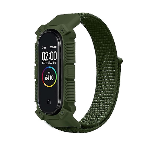 Armygrøn Armygrøn Nylonrem kompatibel med Xiaomi Mi Band 6 / 5 / 4 / 3