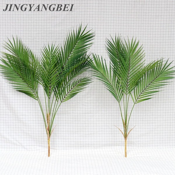 1 stk. Kunstigt palmebladstræ, ægte berøringsplastplanter, bolighavedekorationer, tropisk grøn plante Matches the image L