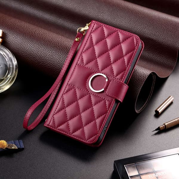 Etui til iPhone 15 Plus Claret Flip ins bag