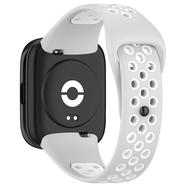 Grå Hvid Grå Hvid Silikone Urrem kompatibel med Redmi Watch 3 Lite / Watch 3 Active