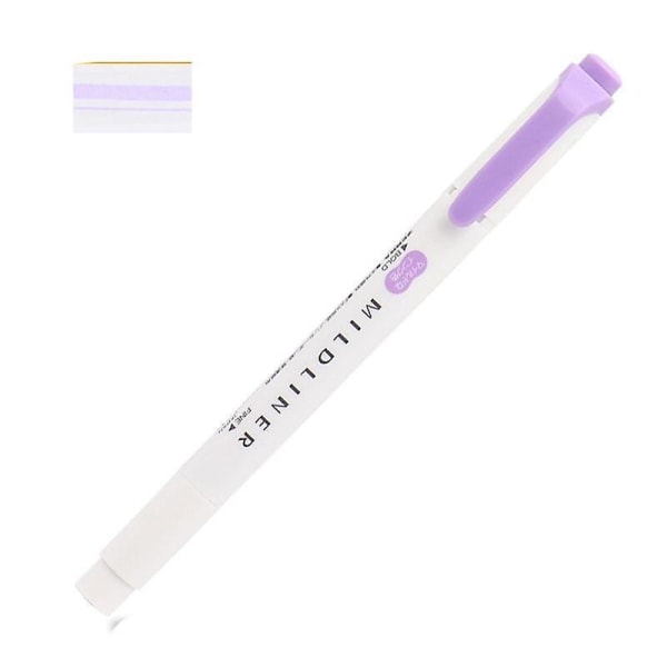 Mildliner Double Headed Highlighter / Marker Pen Purple
