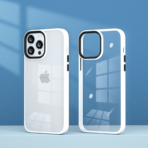 Kotelo iPhone 14/15 Plus Clear White -puhelimelle