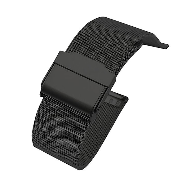 Svart Svart Rostfritt Stål Milan Dubbel Försäkringsspänne Armband kompatibelt med Huawei Watch Gt Runner
