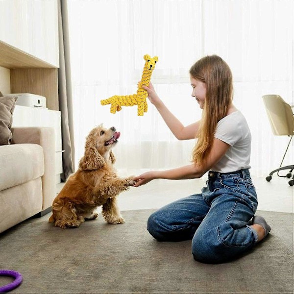 Hundetyggelegetøj af reb, Hvalpetyggelegetøj, Hundetandbørstelegetøj til aggressiv tygning, *