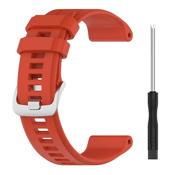 Rød silikone urrem kompatibel med Garmin Approach S62