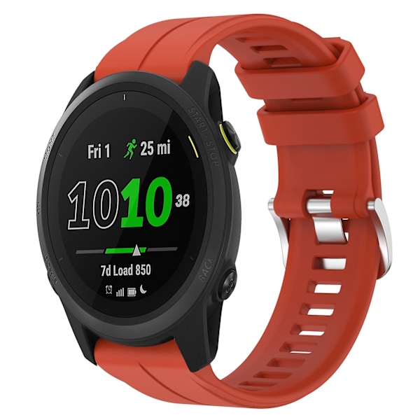 Punainen silikoninen kellon ranneke, yhteensopiva Garmin Forerunner 745:n kanssa