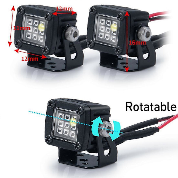 Modifioidut ajovalot kohdevalot auton kattovalot puskurin valot AXIAL SCX10 TRX4 TRX6 1/10 RC Crawl -autoihin