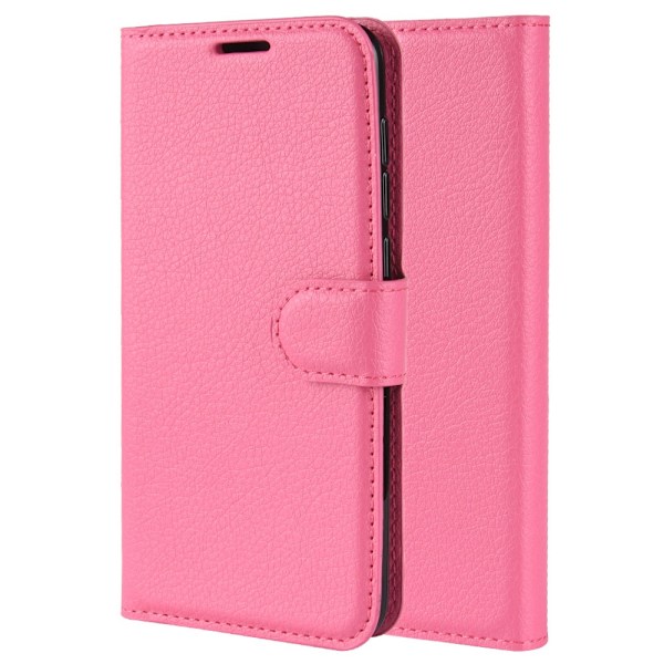 Etui til iPhone 14 Pro, rosenrødt wallet-etui med kortholder og stander