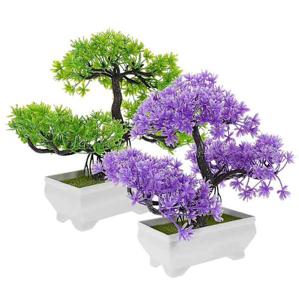 2 kpl Keinotekoinen Bonsai-puu Ruukussa Mänty Simulointi Keinotekoinen Bonsai Käsityö Koriste