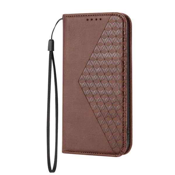 Etui til iPhone 14 Pro Brun Diamant armbånd